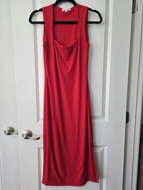 NWOT Red Ribbed Dress